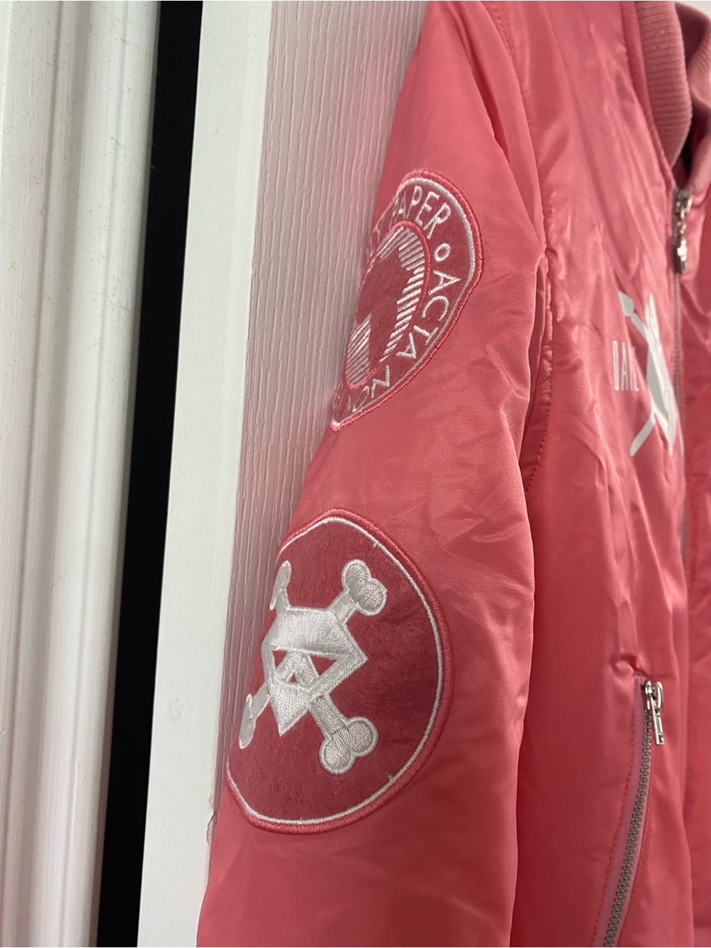 Daily Paper Blood For Mercy Y2K Bomber Jacket Rare Pink Limited Edition Size XS - Picture 14 of 14